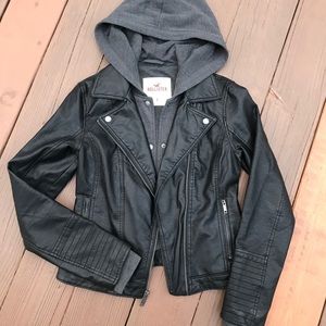 Hollister leather jacket